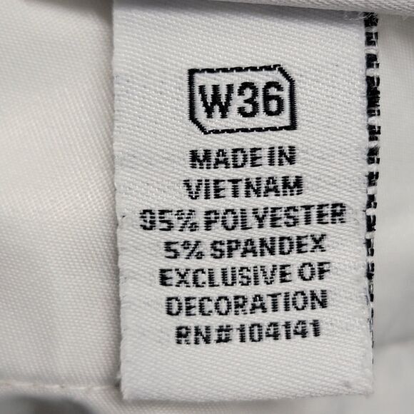 Slazenger Golf Shorts Mens Size 36 Flat Front Polyester Stretch Khaki Tan Active - Picture 3 of 11